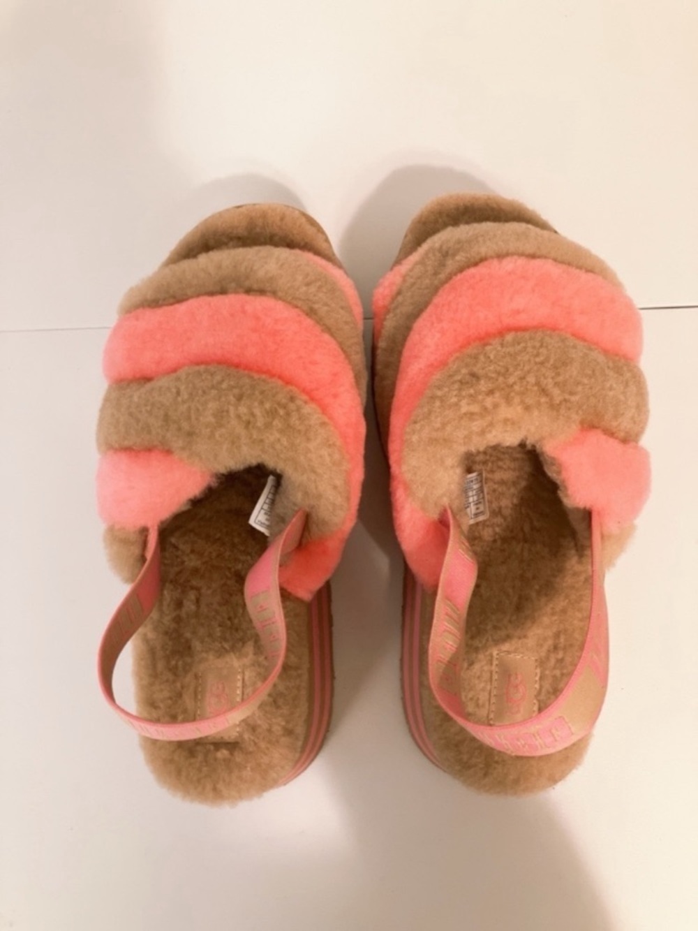 UGG Slip-On Platform Shearling Mules 9.5-10 Sandals Slides Anthropologie - Picture 9 of 13